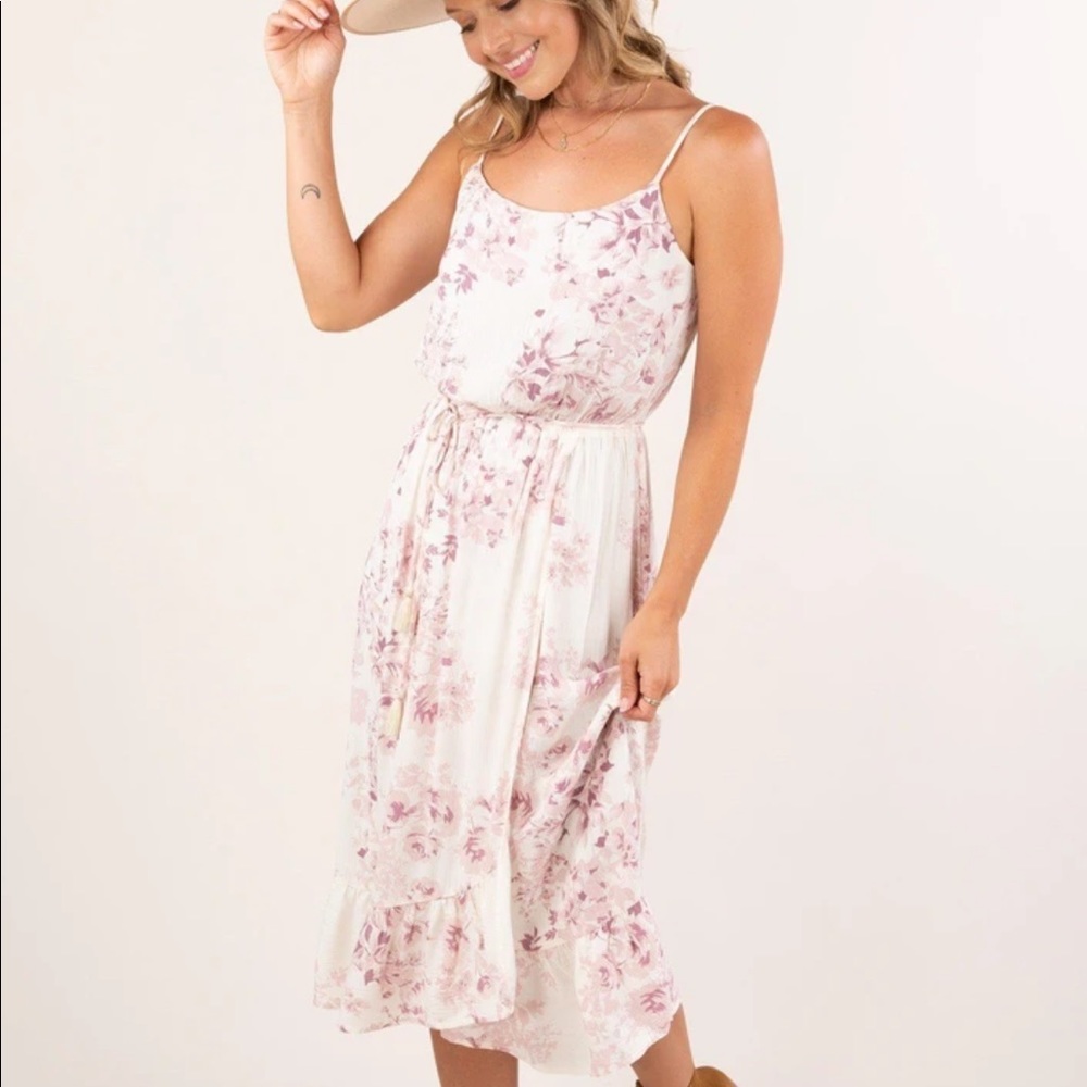Love Stitch In Bloom Floral Midi Dress